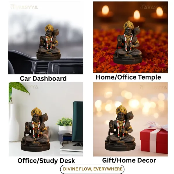 Tavasyya_Rare_Matte_Black_&_Golden_Premium_Hanuman_Ji_Idol,_Bajrang_Bali_Murti_for_Home_Temple,_Car_Dashboard,_Office_Desk_&_Pooja_Room,_BalaJi_Figurine,_Vastu_&_Evil_Eye_Protection,_Spiritual_Gifting