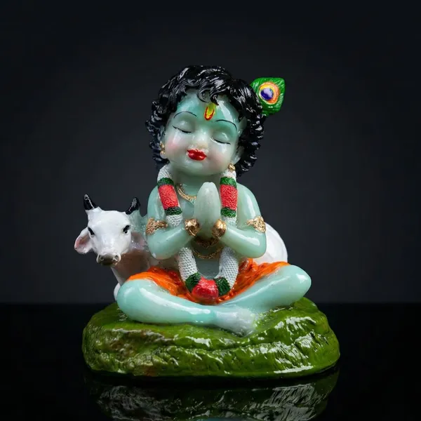 Tavasyya_Bal_Krishna_Idol_with_Gau_MATA_|_Yashoda_Nandan_Gopala_Bal_Swaroop_Murti_in_Glossy_Finish_|_Laddu_Gopal_Statue_for_Home_Temple,_Office_Temple,_Car_Dashboard,_Kids_Room_&_Spiritual_Gifting