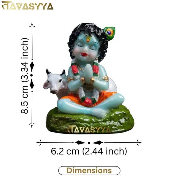 Tavasyya_Bal_Krishna_Idol_with_Gau_MATA_|_Yashoda_Nandan_Gopala_Bal_Swaroop_Murti_in_Glossy_Finish_|_Laddu_Gopal_Statue_for_Home_Temple,_Office_Temple,_Car_Dashboard,_Kids_Room_&_Spiritual_Gifting