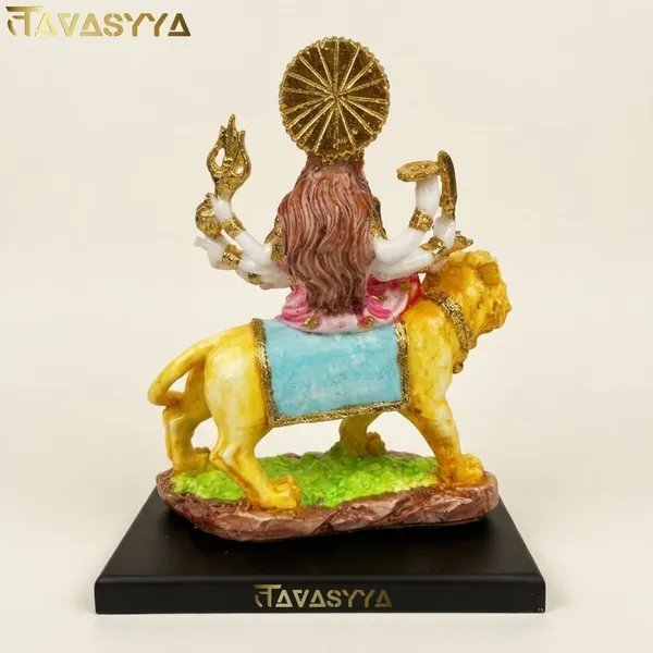 Tavasyya_Beautiful_Gauri_Durga_Swaroop_Murti_|_Sheron_Wali_MATA_Idol_8.46_Inch_�_Ashtbhuja_Sculpture_on_Lion_in_Marble_Finish_with_Pink_Aesthetic_Look_|_Maa_Parvati_Statue_for_Office_&_Home_Temple