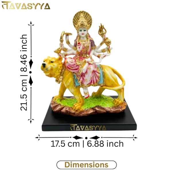 Tavasyya_Beautiful_Gauri_Durga_Swaroop_Murti_|_Sheron_Wali_MATA_Idol_8.46_Inch_�_Ashtbhuja_Sculpture_on_Lion_in_Marble_Finish_with_Pink_Aesthetic_Look_|_Maa_Parvati_Statue_for_Office_&_Home_Temple