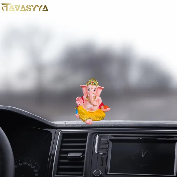 Multicolour_Ganesha_Idol_For_Car_Dashboard_Home_Temple_&_Office_Desk