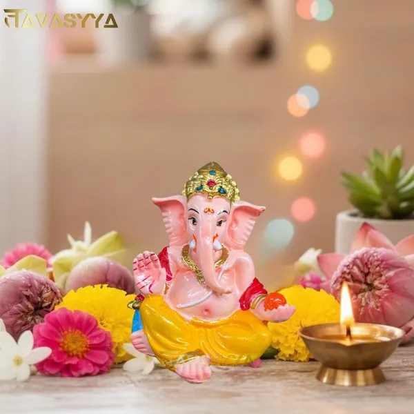 Multicolour_Ganesha_Idol_For_Car_Dashboard_Home_Temple_&_Office_Desk