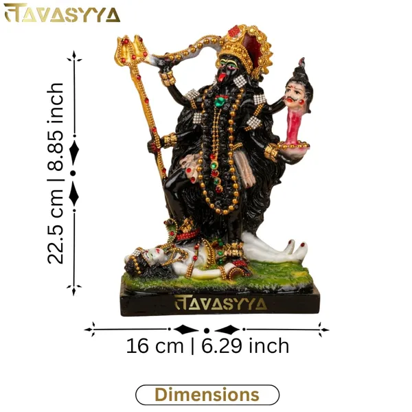 Tavasyya_Goddess_Kali_MATA_Idol_(8.85_Inch)_|_Kali_Maa_Murti_|_Mahakali_Statue_for_Home_Temple,_Pooja_Room_&_Office_Mandir_|_Maa_Kali_Religious_Idol_for_Spiritual_Decor_&_Gifting