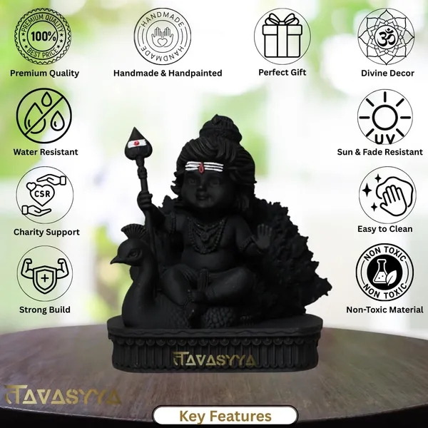 Matte_Black_Lord_Murugan_Idol_Home_Temple_And_Office_Desk_For_Pooja_Room_Spiritual_Decor_&_Gifting