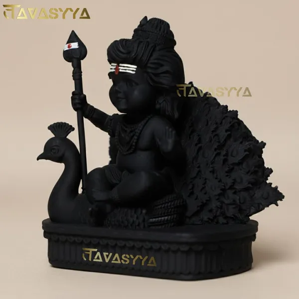 Matte_Black_Lord_Murugan_Idol_Home_Temple_And_Office_Desk_For_Pooja_Room_Spiritual_Decor_&_Gifting