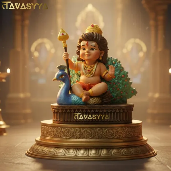Tavasyya_Lord_Murugan_Idol_|_Bal_Kartikeya/Skanda/Subrahmanya_Swamy_Statue_with_Peacock_|_for_Mandir,_Car_Dashboard,_Home_Temple,_Office_Desk_&_Home_Decor_|_Spiritual_Gifting_&_Housewarming