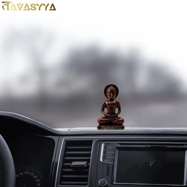 Tavasyya_Mahaveer_Swami_Idol_Statue_�_24th_Tirthankar_Mahavir_Swami_Murti_in_Dark_Cherry_Brown_&_Glossy_Marble_Finish_|_Meditating_Jain_Sculpture_for_Temple,_Office_Desk_&_Car_Dashboard_(3.34_Inches)