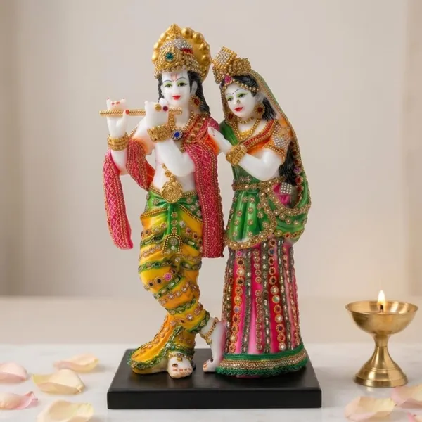 Tavasyya_Beautiful_Radha_Krishna_Murti_�_Marble_Finish_RadhaKrishn_Idol_Playing_Flute_|_Vibrant_Multicolor_Attire_with_Jewelry_Detailing_|_RadhaKrishn_Statue_for_Bringing_Love_and_Devotion_10.6_Inches