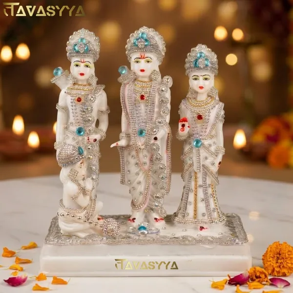 Tavasyya_Premium_Ram_Darbar_|_Marble_White_Ram_Darbar_with_Beautiful_Ornament_Detailing_|_Bhagwan_Shri_Ram,_MATA_Sita,_Lakshman_Ji,_and_Hanuman_Ji_Statue_for_Home_Temple,_Pooja_Room_(9.44_Inch)