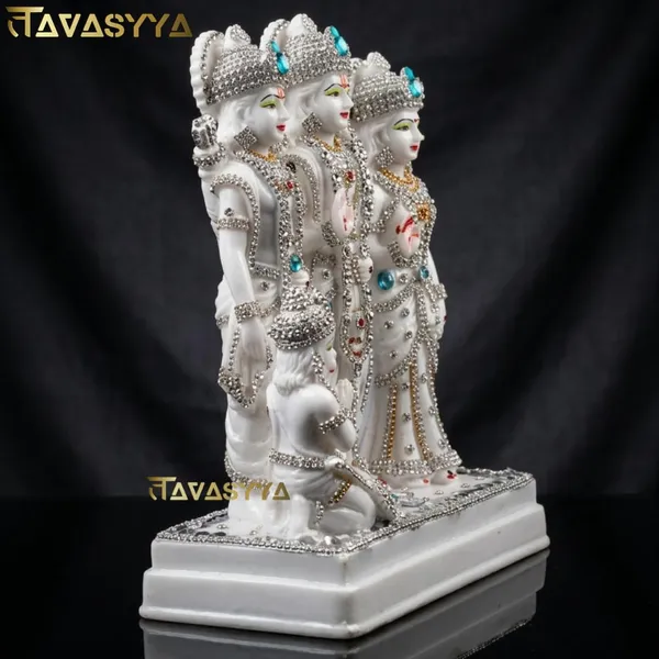 Tavasyya_Premium_Ram_Darbar_|_Marble_White_Ram_Darbar_with_Beautiful_Ornament_Detailing_|_Bhagwan_Shri_Ram,_MATA_Sita,_Lakshman_Ji,_and_Hanuman_Ji_Statue_for_Home_Temple,_Pooja_Room_(9.44_Inch)