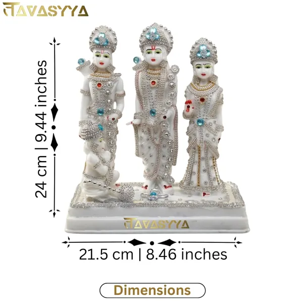 Tavasyya_Premium_Ram_Darbar_|_Marble_White_Ram_Darbar_with_Beautiful_Ornament_Detailing_|_Bhagwan_Shri_Ram,_MATA_Sita,_Lakshman_Ji,_and_Hanuman_Ji_Statue_for_Home_Temple,_Pooja_Room_(9.44_Inch)