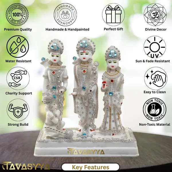 Tavasyya_Premium_Ram_Darbar_|_Marble_White_Ram_Darbar_with_Beautiful_Ornament_Detailing_|_Bhagwan_Shri_Ram,_MATA_Sita,_Lakshman_Ji,_and_Hanuman_Ji_Statue_for_Home_Temple,_Pooja_Room_(9.44_Inch)