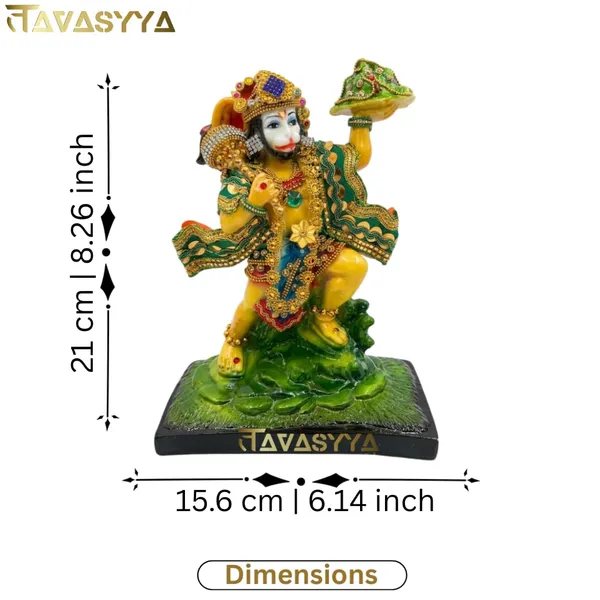 Tavasyya_Sanjeevani_Hanuman_Idol_�_Sankat_Mochan_Bajrangbali_Carrying_Sanjivani_Parvat_Murti_|_Marble_Finish_Hanuman_Statue_for_Strength,_Healing_and_Protection_Against_Diseases_&_Obstacles,_8.26_Inch