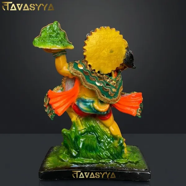 Tavasyya_Sanjeevani_Hanuman_Idol_�_Sankat_Mochan_Bajrangbali_Carrying_Sanjivani_Parvat_Murti_|_Marble_Finish_Hanuman_Statue_for_Strength,_Healing_and_Protection_Against_Diseases_&_Obstacles,_8.26_Inch