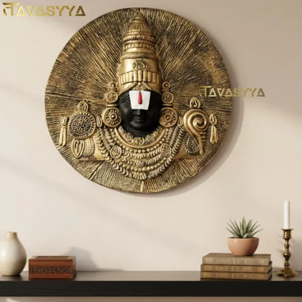 Tavasyya_Tirupati_Balaji_3D_Relief_Wall_Hanging_|_Venkateswara_Wall_Mural_Sculpture_for_Home_Decor,_Living_Room,_Pooja_Room,_Office_&_Hotels_|_Vishnu_Antique_Spiritual_Wall_Art,_Vastu_Decorative_Panel