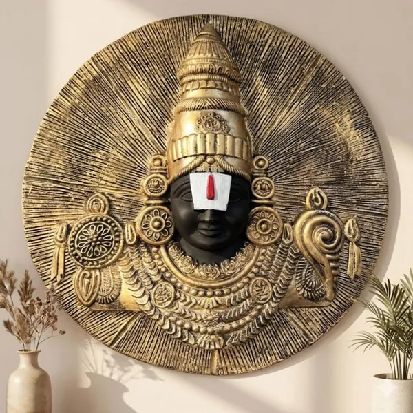Tavasyya_Tirupati_Balaji_3D_Relief_Wall_Hanging_|_Venkateswara_Wall_Mural_Sculpture_for_Home_Decor,_Living_Room,_Pooja_Room,_Office_&_Hotels_|_Vishnu_Antique_Spiritual_Wall_Art,_Vastu_Decorative_Panel