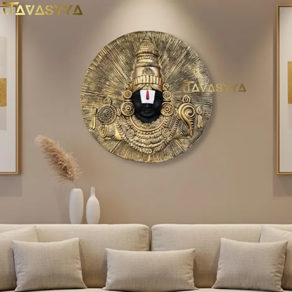 Tavasyya_Tirupati_Balaji_3D_Relief_Wall_Hanging_|_Venkateswara_Wall_Mural_Sculpture_for_Home_Decor,_Living_Room,_Pooja_Room,_Office_&_Hotels_|_Vishnu_Antique_Spiritual_Wall_Art,_Vastu_Decorative_Panel