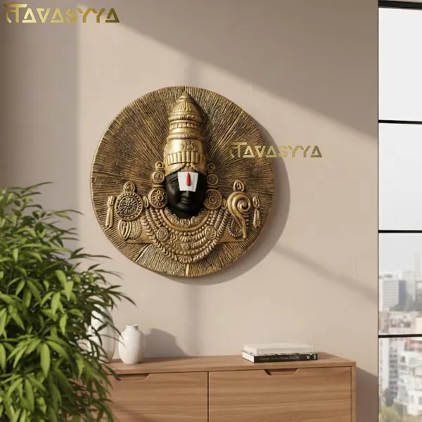 Tavasyya_Tirupati_Balaji_3D_Relief_Wall_Hanging_|_Venkateswara_Wall_Mural_Sculpture_for_Home_Decor,_Living_Room,_Pooja_Room,_Office_&_Hotels_|_Vishnu_Antique_Spiritual_Wall_Art,_Vastu_Decorative_Panel