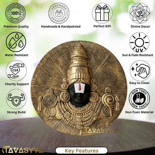 Tavasyya_Tirupati_Balaji_3D_Relief_Wall_Hanging_|_Venkateswara_Wall_Mural_Sculpture_for_Home_Decor,_Living_Room,_Pooja_Room,_Office_&_Hotels_|_Vishnu_Antique_Spiritual_Wall_Art,_Vastu_Decorative_Panel