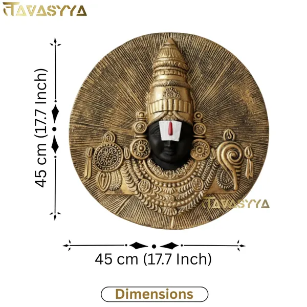 Tavasyya_Tirupati_Balaji_3D_Relief_Wall_Hanging_|_Venkateswara_Wall_Mural_Sculpture_for_Home_Decor,_Living_Room,_Pooja_Room,_Office_&_Hotels_|_Vishnu_Antique_Spiritual_Wall_Art,_Vastu_Decorative_Panel