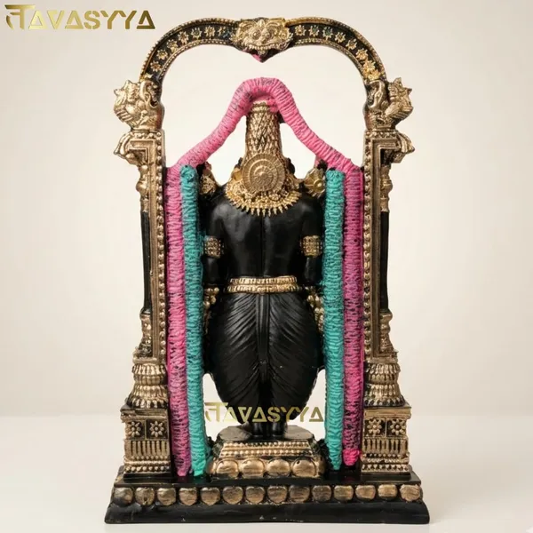 Tavasyya_Tirupati_Balaji_Idol,_Venkateswara_Sculpture,_Handcrafted_Decorative_Showpiece_for_Home_Decor,_Pooja_Room_&_Office_Desk,_Venkateshwara/Vishnu_Murti_(8.46_Inches)