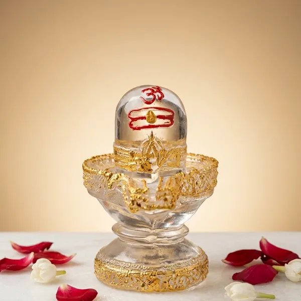 Tavasyya_Premium_Transparent_Shivling_Idol_�_Glass_Finish_Shiv_Linga_Mahadev_Murti_for_Home_Temple,_Pooja_Room_&_Office_Decor_|_Crystal_Look_Lord_Shiva_Statue_with_Golden_Detailing_(4.72_Inches)