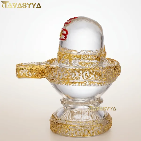 Tavasyya_Premium_Transparent_Shivling_Idol_�_Glass_Finish_Shiv_Linga_Mahadev_Murti_for_Home_Temple,_Pooja_Room_&_Office_Decor_|_Crystal_Look_Lord_Shiva_Statue_with_Golden_Detailing_(4.72_Inches)