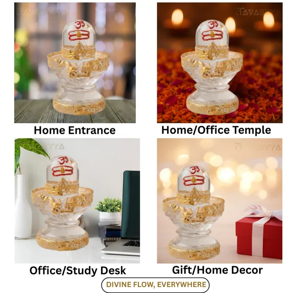 Tavasyya_Premium_Transparent_Shivling_Idol_�_Glass_Finish_Shiv_Linga_Mahadev_Murti_for_Home_Temple,_Pooja_Room_&_Office_Decor_|_Crystal_Look_Lord_Shiva_Statue_with_Golden_Detailing_(4.72_Inches)