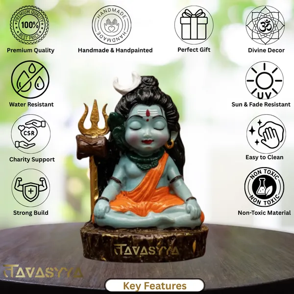 Tavasyya_Bal_Shiv_Murti_in_Sky_Blue_Glossy_Tone_|_Batuk_Bhairav_|_Cute_Baby_Shiva_Idol_for_Car_Dashboard,_Home_Decor,_Home_Temple,_Office_Table_&_Study_Decor_|_Spiritual_Gift_Showpiece