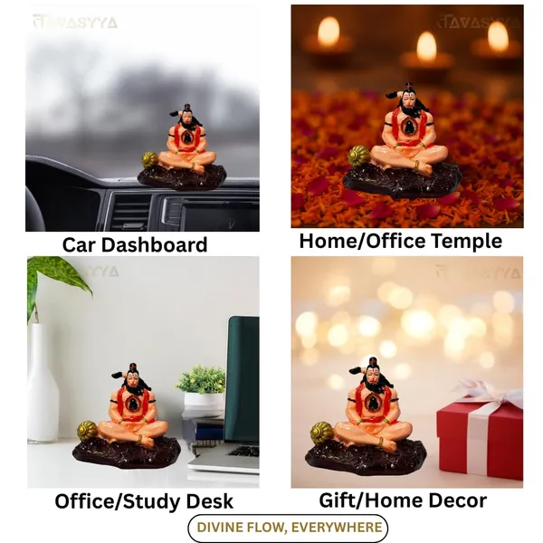 Terracotta_Orange_With_Golden_Brass_Tapasvi_Lord_Hanuman_Idol_Small_Resin_Statue_With_Gada_For_Car_Dashboard_Home_Temple