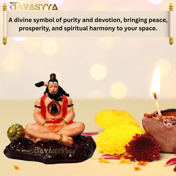 Terracotta_Orange_With_Golden_Brass_Tapasvi_Lord_Hanuman_Idol_Small_Resin_Statue_With_Gada_For_Car_Dashboard_Home_Temple