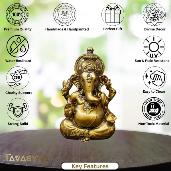 Antique_Gold_With_Subtle_Black_Patina_Suvarna_Gajanana_Ganesha_Idol_For_Car_Dashboard_Home_Temple_&_Office_Desk_Small_Ganpati_Murti_Antique_Gold_Ganesh_Idol_For_Pooja_Room