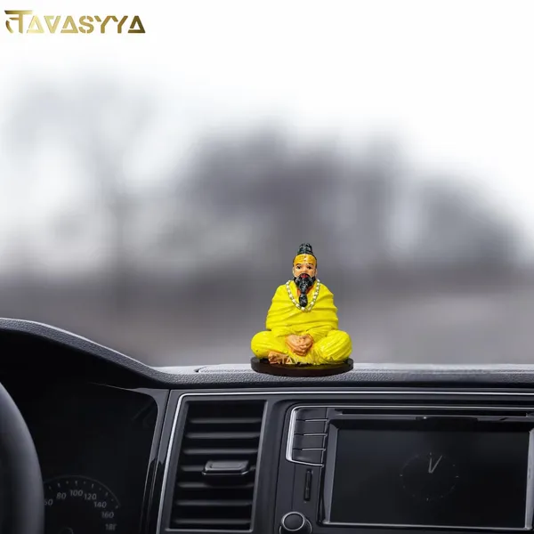 Saffron_Yellow_With_Earth_Brown_Param_Premananda_Ji_Maharaj_Idol_Guru_Murti_Premanand_Ji_Idol_For_Car_Dashboard_Office_Table_Study_Desk_&_Home_Pooja_Room_45_Inch