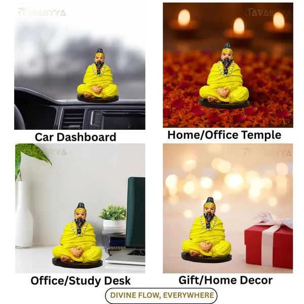 Saffron_Yellow_With_Earth_Brown_Param_Premananda_Ji_Maharaj_Idol_Guru_Murti_Premanand_Ji_Idol_For_Car_Dashboard_Office_Table_Study_Desk_&_Home_Pooja_Room_45_Inch