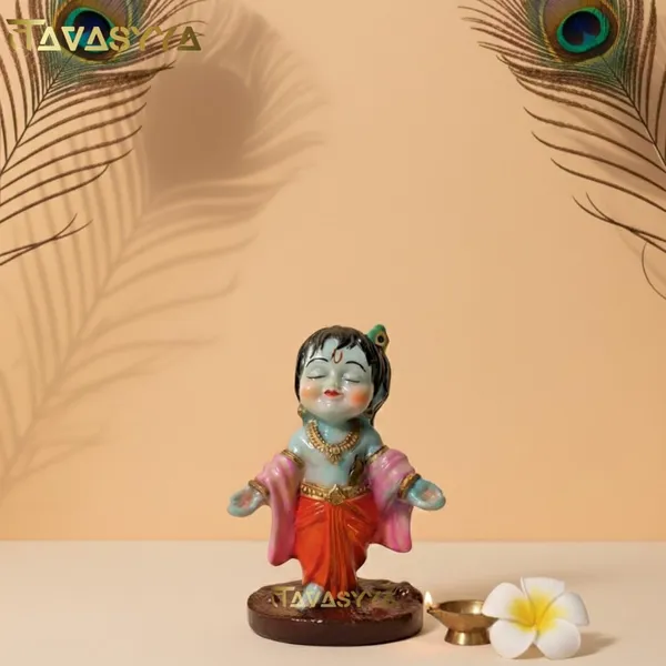 Peacock_Blue_With_Crimson_Red_Drapes_Nandalala_Bal_Krishna_Idol