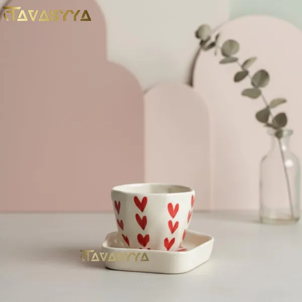 Beige_&_Red_Red_Heart_Ceramic_Cup_And_Saucer_Set_Hand_Painted_Ceramic_250_Ml_Microwave_&_Dishwasher_Safe