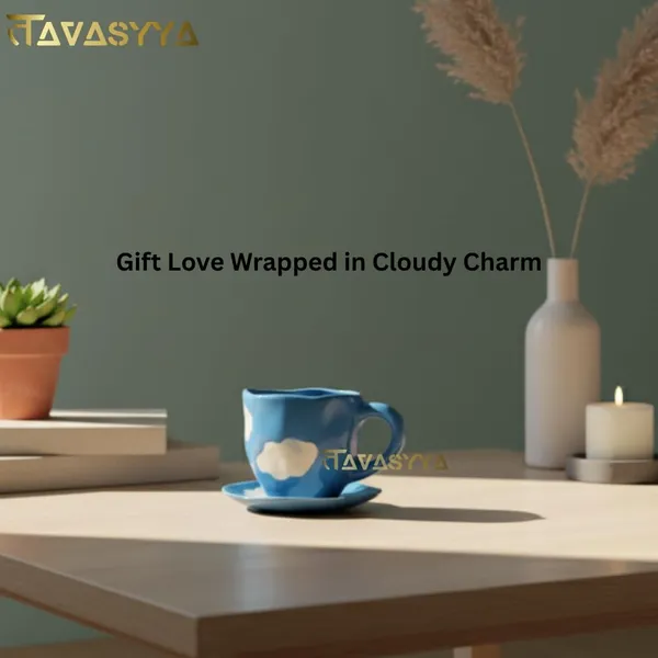 Blue_Cloud_Ceramic_Cup_&_Saucer_Set_200Ml_Unique_Tea/Coffee_Mug