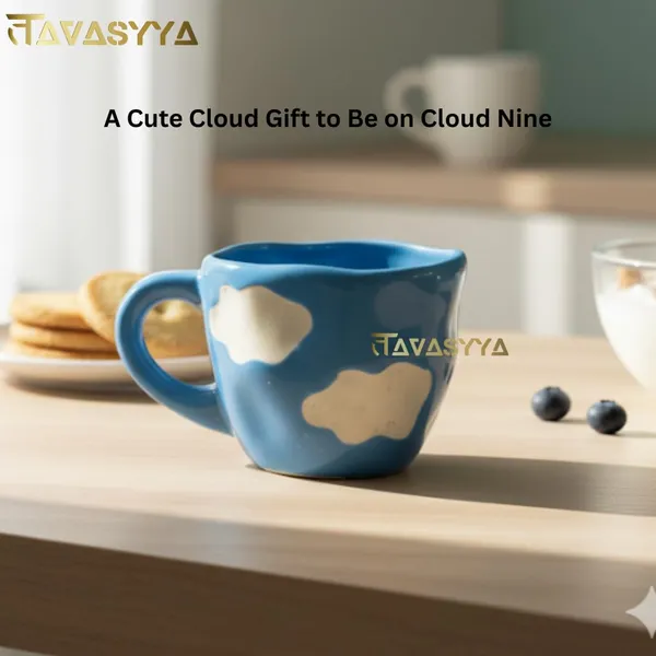 Blue_Cloud_Ceramic_Cup_&_Saucer_Set_200Ml_Unique_Tea/Coffee_Mug