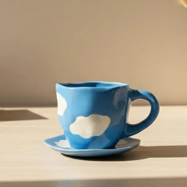 Blue_Cloud_Ceramic_Cup_&_Saucer_Set_200Ml_Unique_Tea/Coffee_Mug