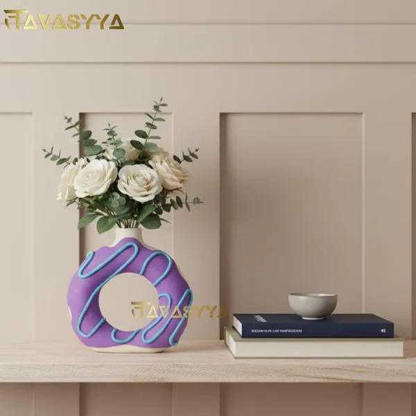 Purple_Pastel_Aesthetic_Colors_Finish_Ceramic_Donut_Vase_6_Inch_Round_Flower_Vase_For_Pampas_Grass_Dried_Flowers_Home_And_Office_Decor