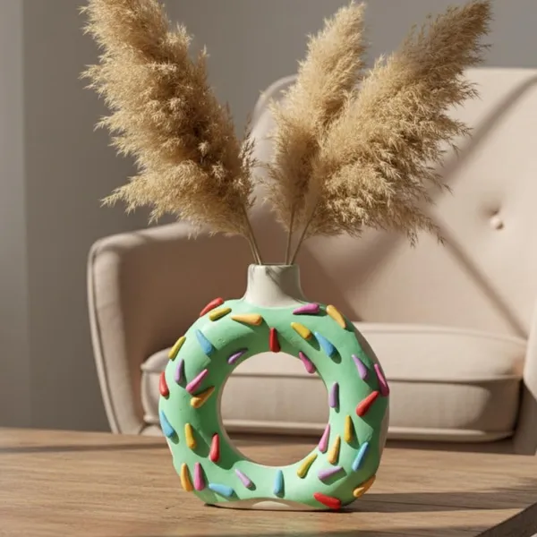 Mint_Green_Pastel_Aesthetic_Colors_Finish_Ceramic_Donut_Vase_6_Inch_Round_Flower_Vase_For_Pampas_Grass_Dried_Flowers_Home_And_Office_Decor