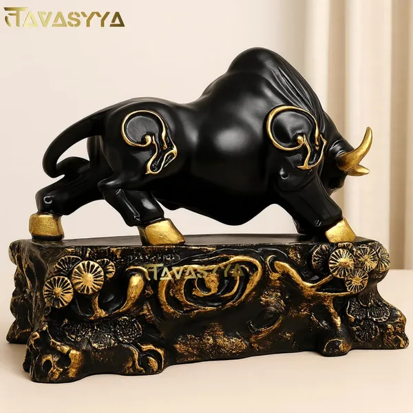 Black_Geometric_Bull_Resin_Statue_Stock_Market_Charging_Bull_Showpiece_For_Home_&_Office_Decor