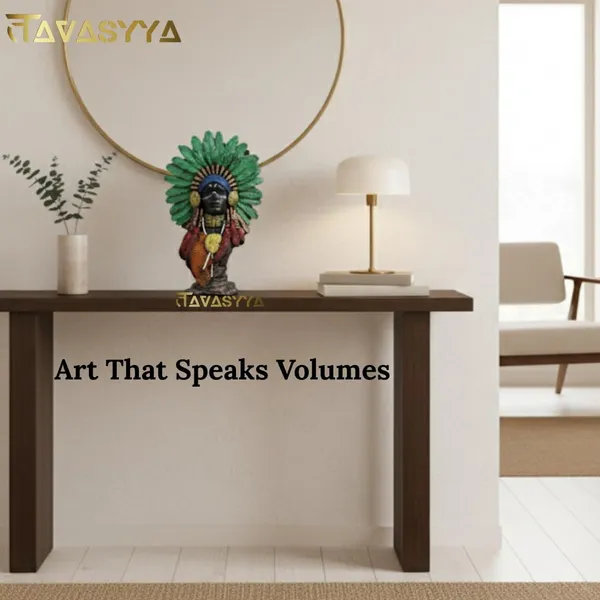 Handcrafted_Van_Rakshak_Bust_Sculpture_|_Artistic_Home_Decor_Showpiece_for_Living_Room,_Office_Desk,_Shelf_&_Tabletop_|_Traditional_Heritage_Accent_&_Unique_Gift_Item_|_Premium_Modern_Art