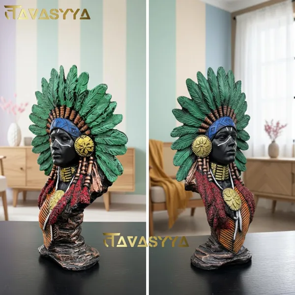 Handcrafted_Van_Rakshak_Bust_Sculpture_|_Artistic_Home_Decor_Showpiece_for_Living_Room,_Office_Desk,_Shelf_&_Tabletop_|_Traditional_Heritage_Accent_&_Unique_Gift_Item_|_Premium_Modern_Art