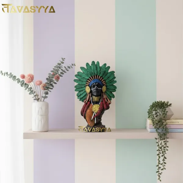 Handcrafted_Van_Rakshak_Bust_Sculpture_|_Artistic_Home_Decor_Showpiece_for_Living_Room,_Office_Desk,_Shelf_&_Tabletop_|_Traditional_Heritage_Accent_&_Unique_Gift_Item_|_Premium_Modern_Art