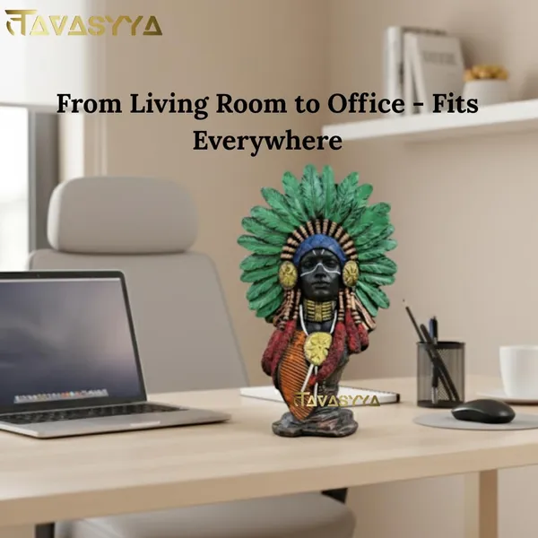 Handcrafted_Van_Rakshak_Bust_Sculpture_|_Artistic_Home_Decor_Showpiece_for_Living_Room,_Office_Desk,_Shelf_&_Tabletop_|_Traditional_Heritage_Accent_&_Unique_Gift_Item_|_Premium_Modern_Art