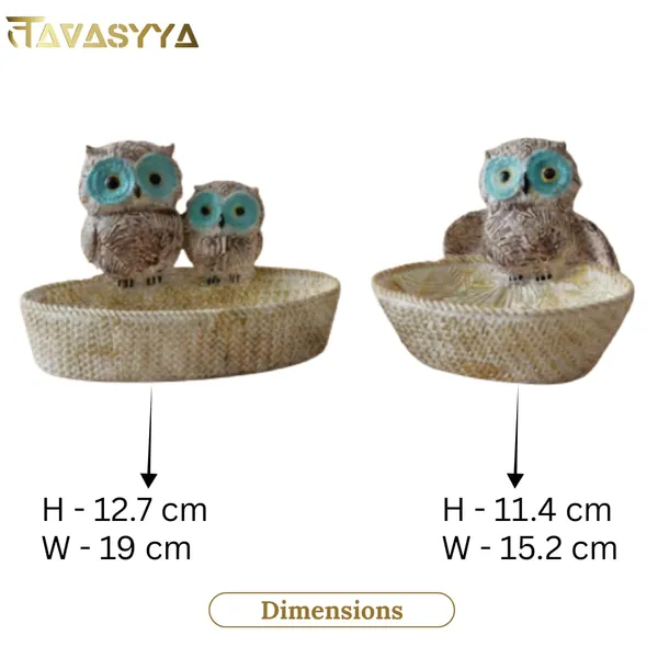 Set_of_2_Light_Brown_With_Turquoise_Blue_Owl_Basket_For_Home_And_Office_Decor