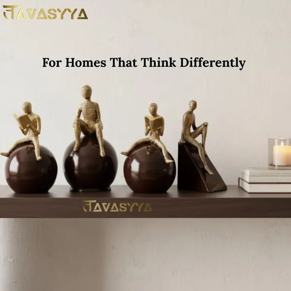 Set_Of_4_Antique_Brass_With_Glossy_Brown_Golden_Boy_Statue_Sitting_On_Ball_Artistic_Human_Figurine_Showpieces_Antique_Brass_Finish_With_Glossy_Home_&_Office_Decor