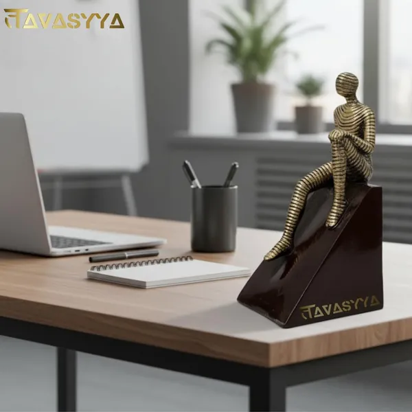 Set_Of_4_Antique_Brass_With_Glossy_Brown_Golden_Boy_Statue_Sitting_On_Ball_Artistic_Human_Figurine_Showpieces_Antique_Brass_Finish_With_Glossy_Home_&_Office_Decor